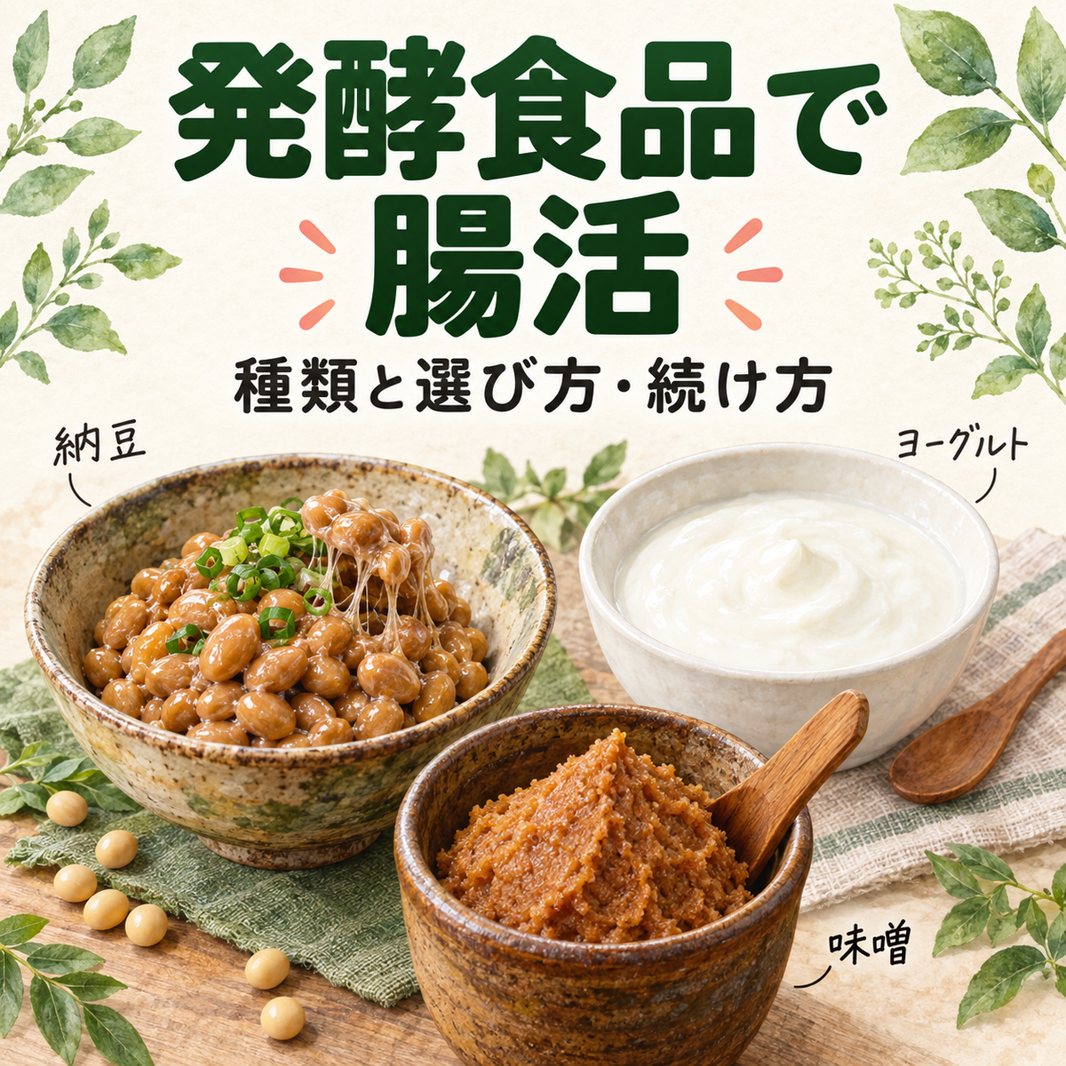 発酵食品一覧｜納豆・ヨーグルト・味噌などの種類と毎日の取り入れ方