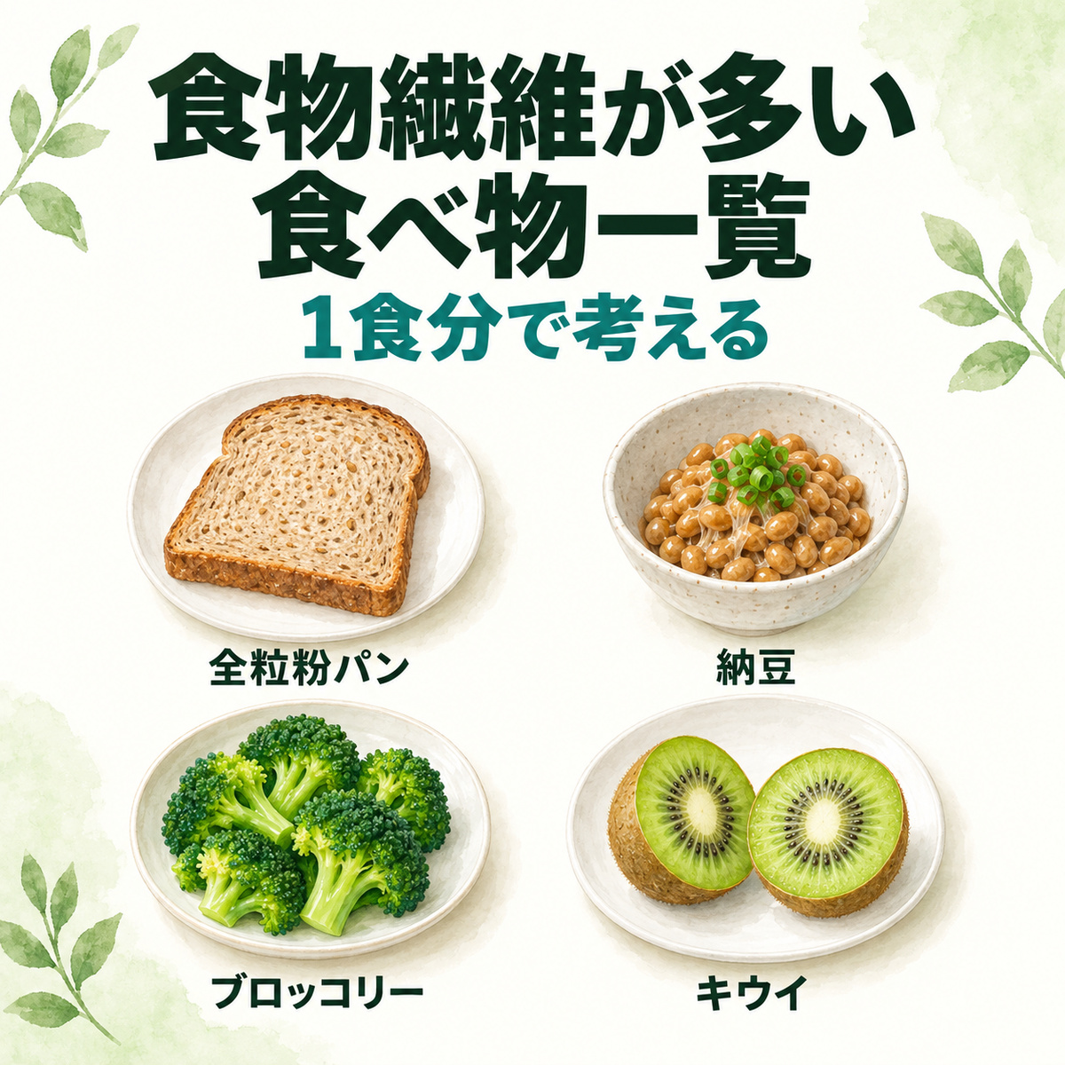 食物繊維が多い食べ物一覧｜1食分の量と、いつもの食事で増やすコツ