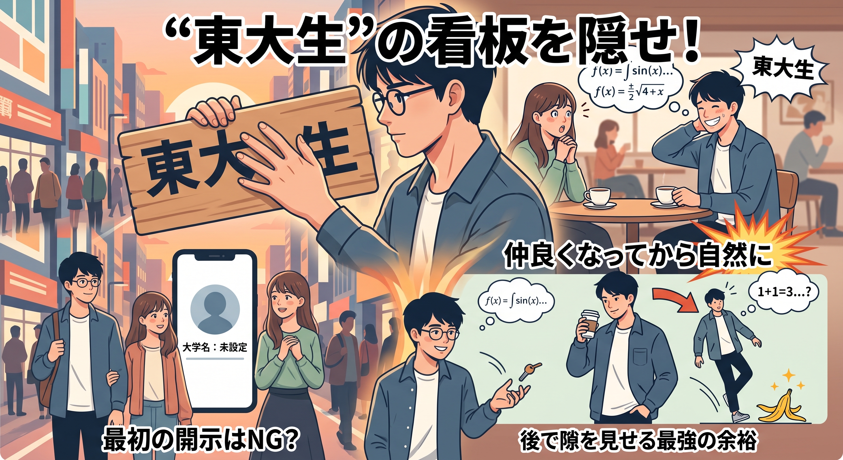 東大生、名乗るべからず。〜相手への印象は、「バレ方」で操作可能である〜