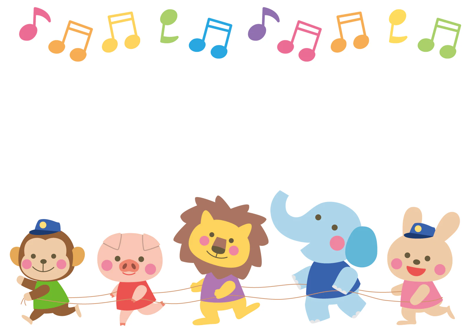 動物の電車ごっこ