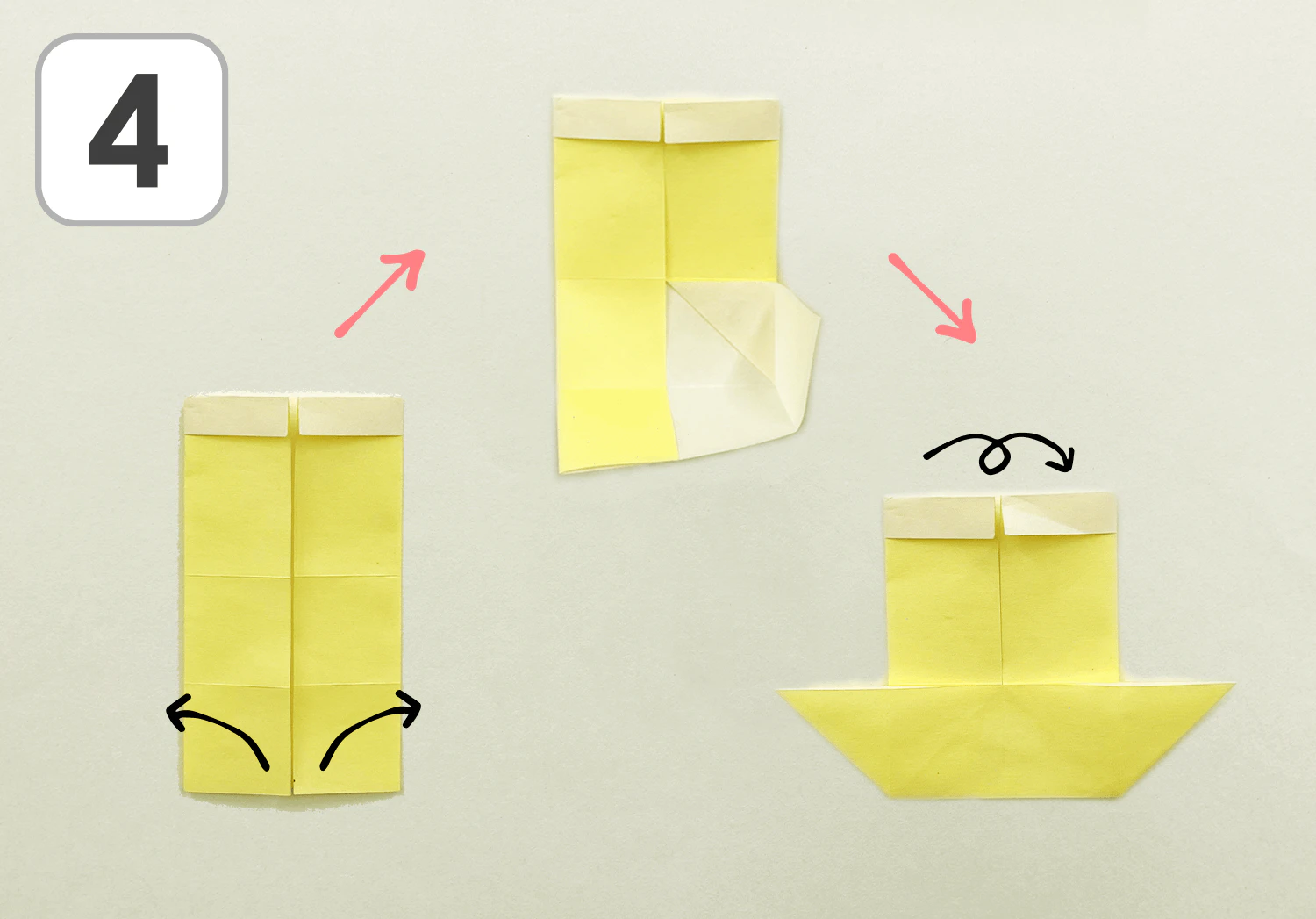 麦わら帽子の折り方4