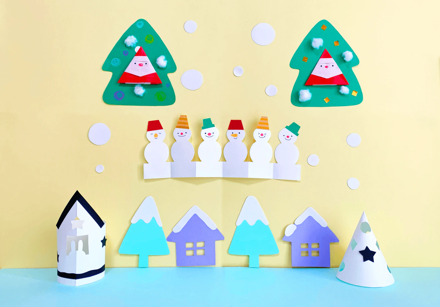 壁面クリスマスの森