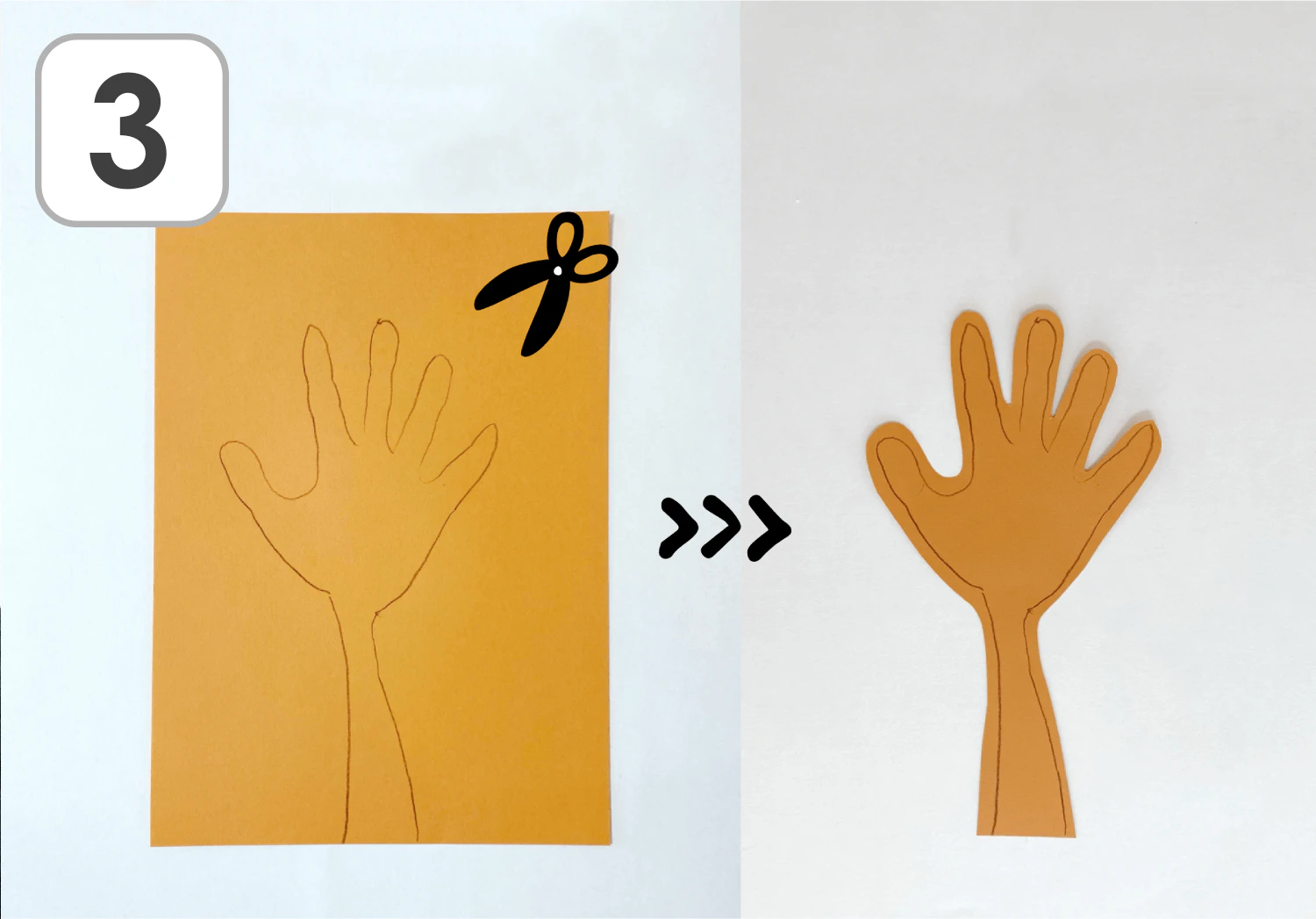 手形と指スタンプの木の製作手順3