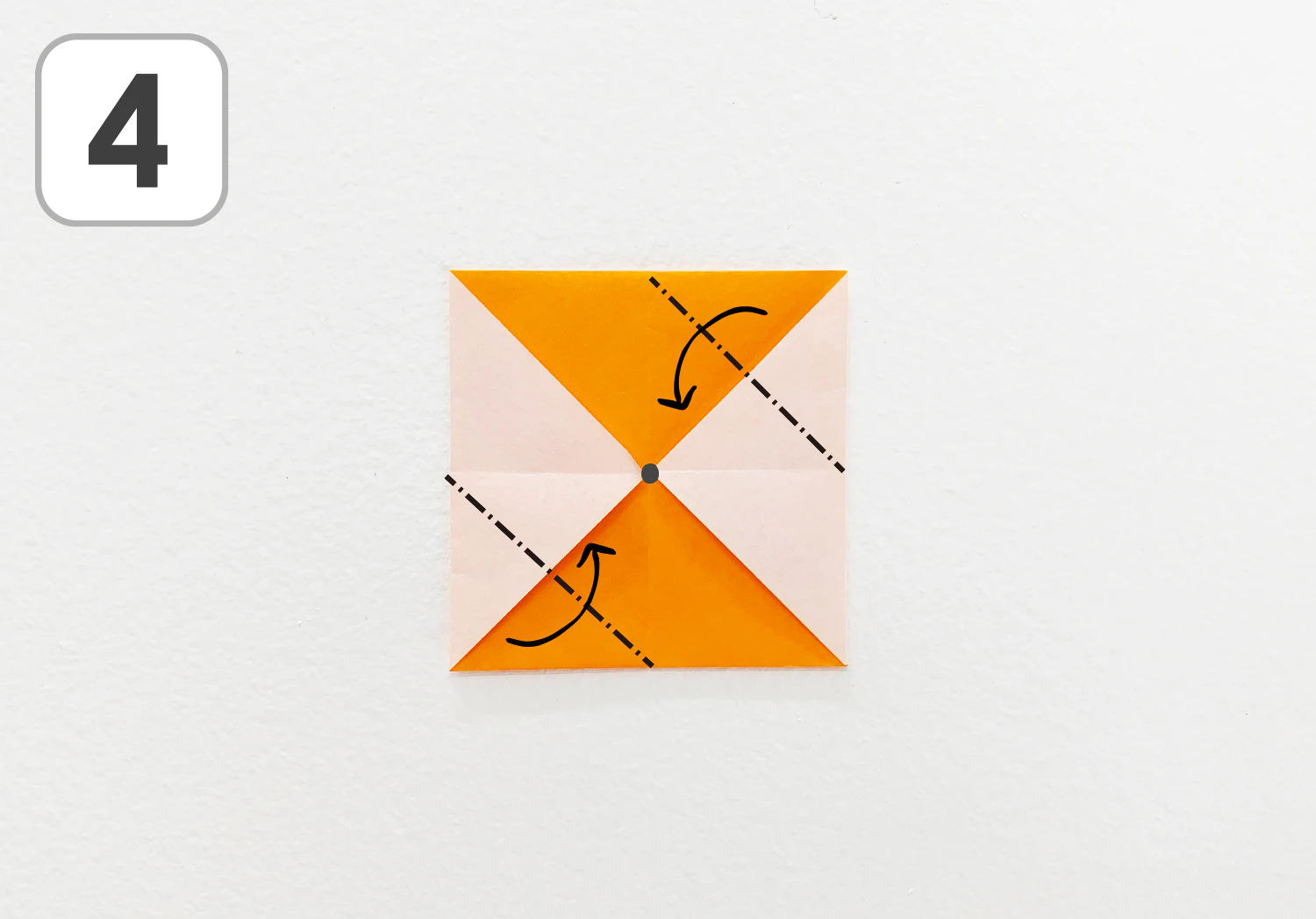 かざぐるまの折り方4