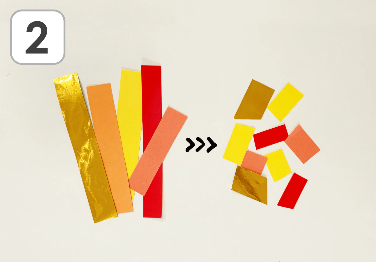 紙皿の太陽の製作手順2