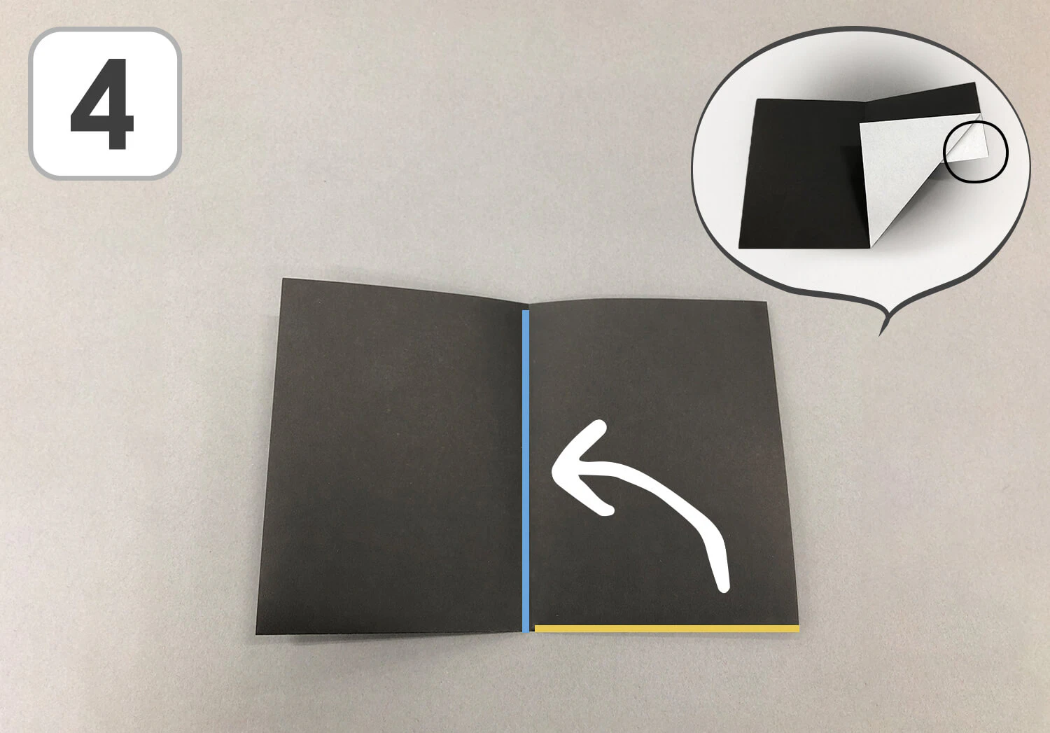 折り紙のおにぎりの製作手順4