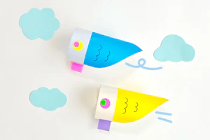 こいのぼり紙飛行機