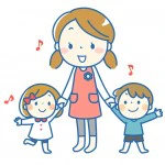 保育士と子どもたち