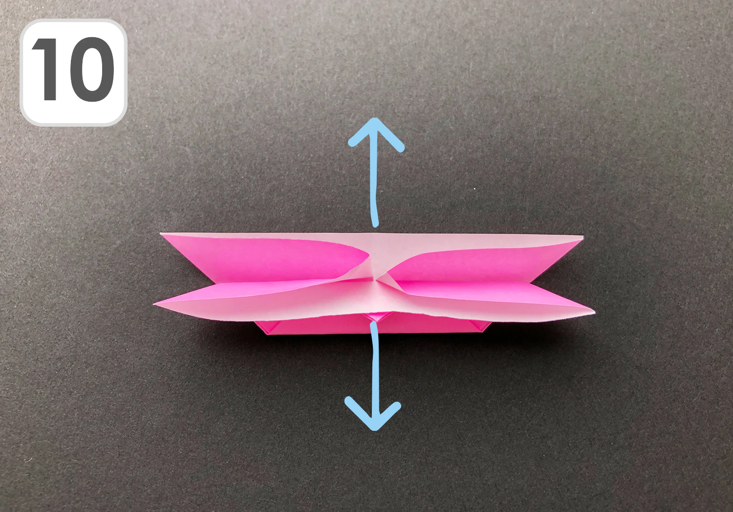 おりがみコスモスの折り方10