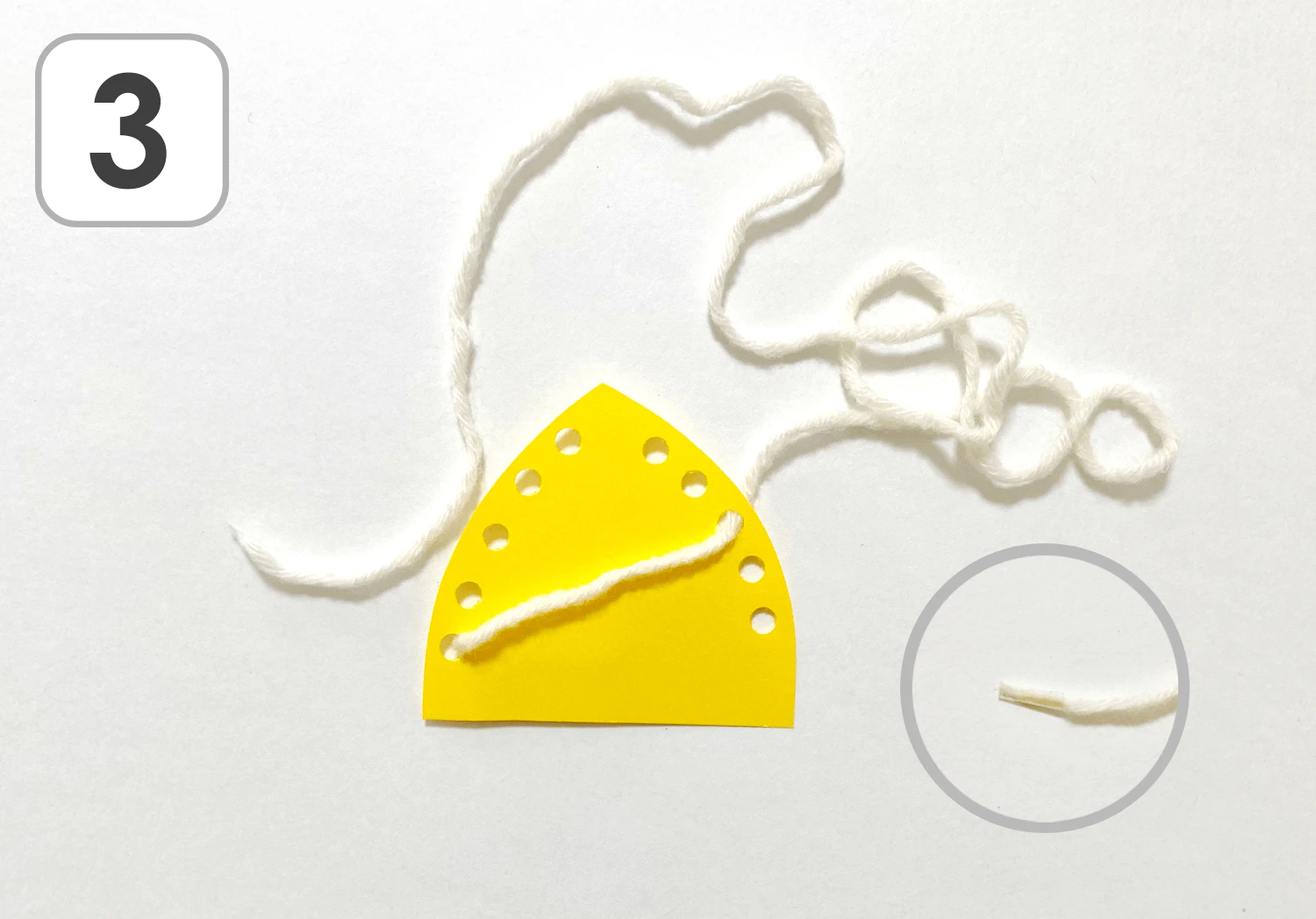 紐通しのニット帽子の製作手順3