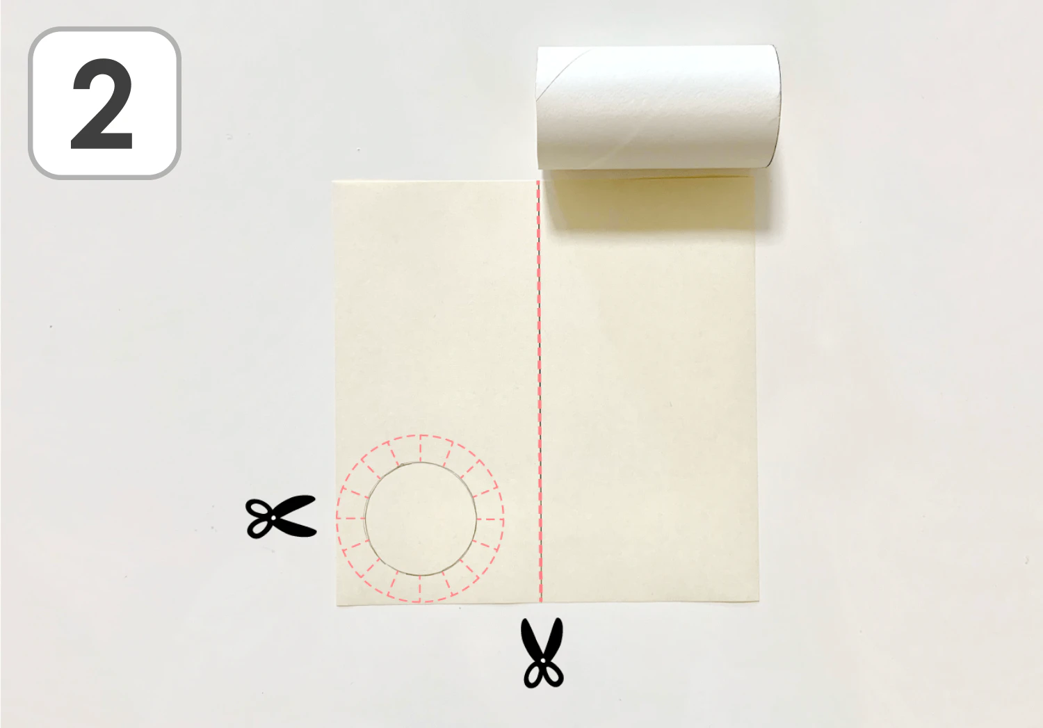 ネコのフリフリマラカスの製作手順2