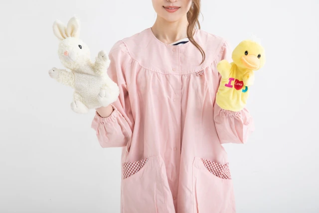 うさぎとあひるのぬいぐるみ