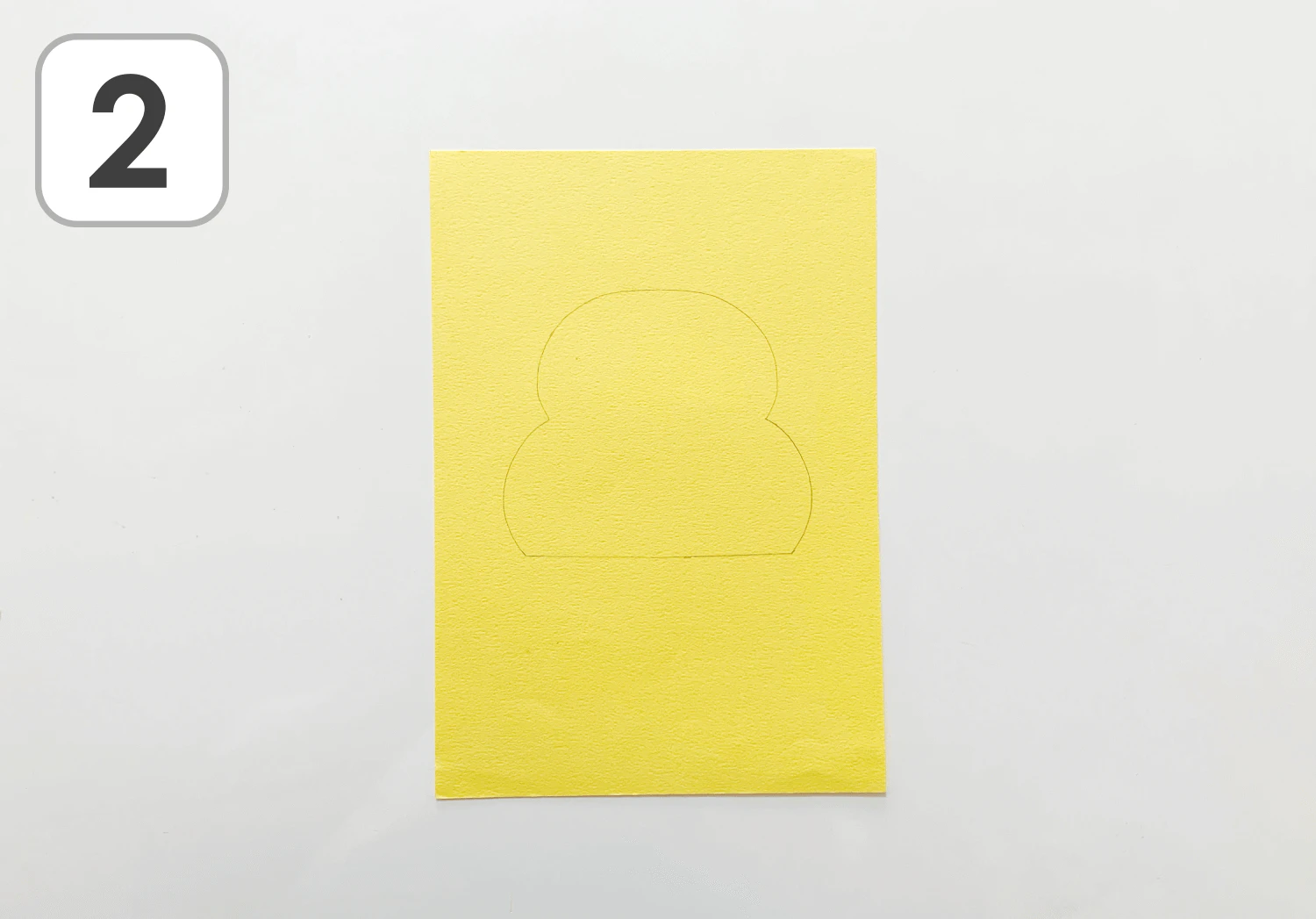 ちぎり絵の鏡餅の製作手順2