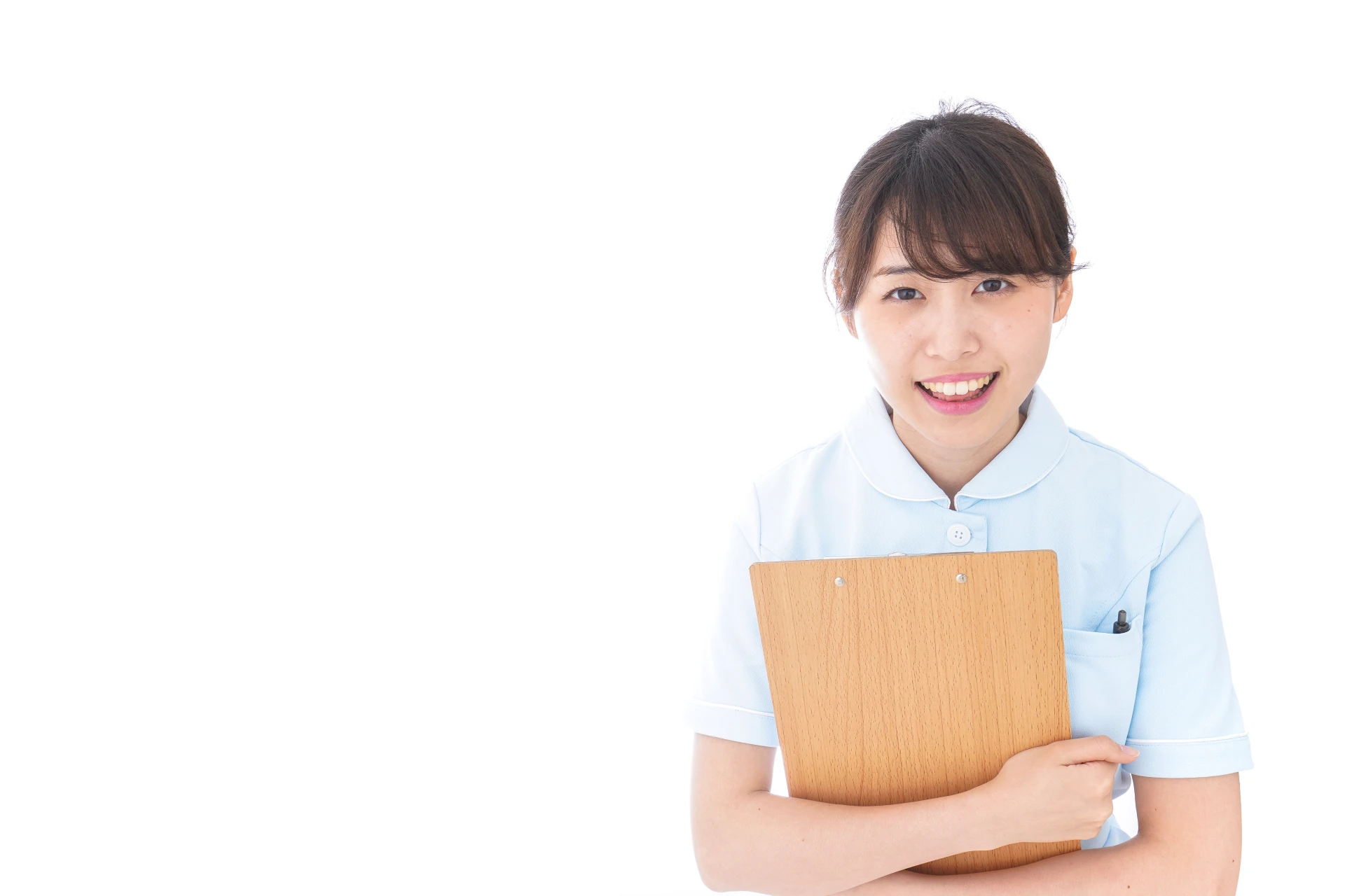 微笑みかける看護師さん