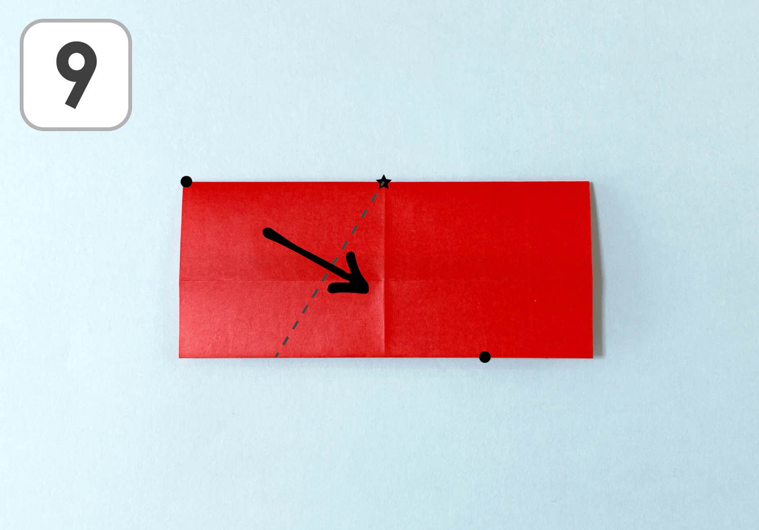 サンタクロースの折り方9