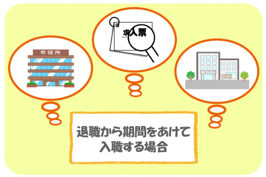 退職後から期間をあけて入職する場合