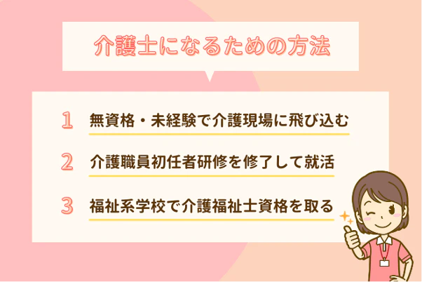 介護士になるための方法