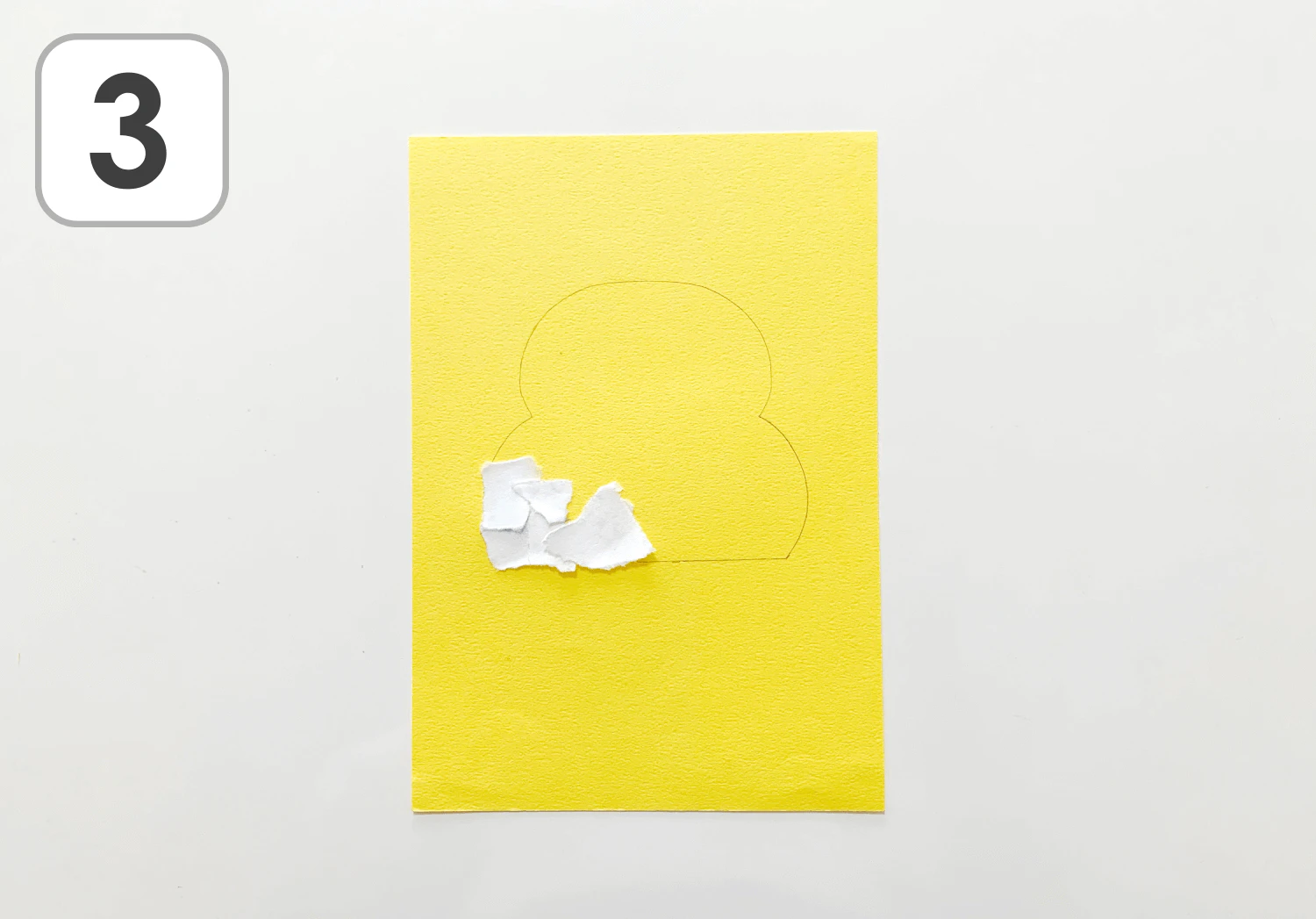 ちぎり絵の鏡餅の製作手順3