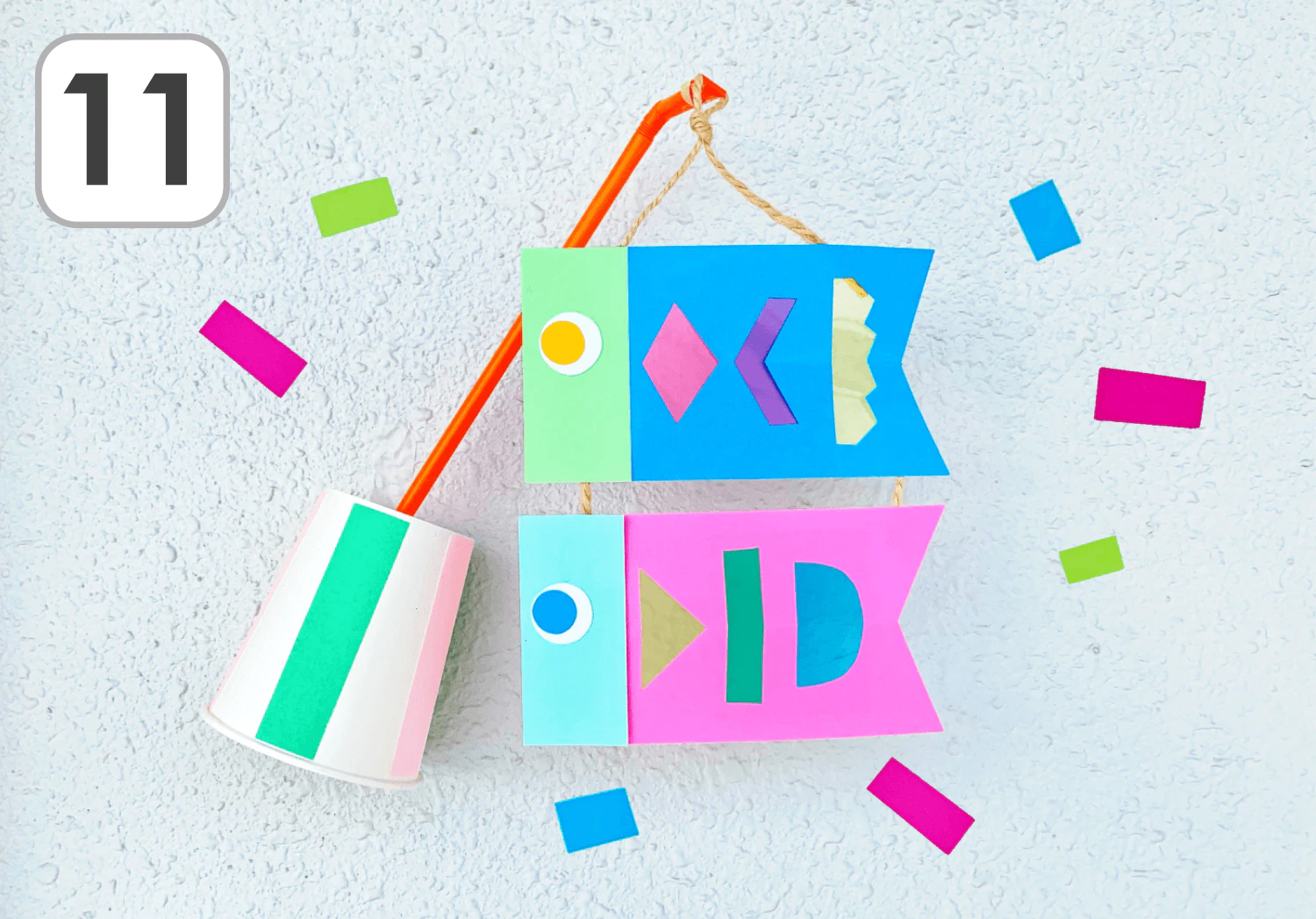 ステンドグラスこいのぼりの製作手順11