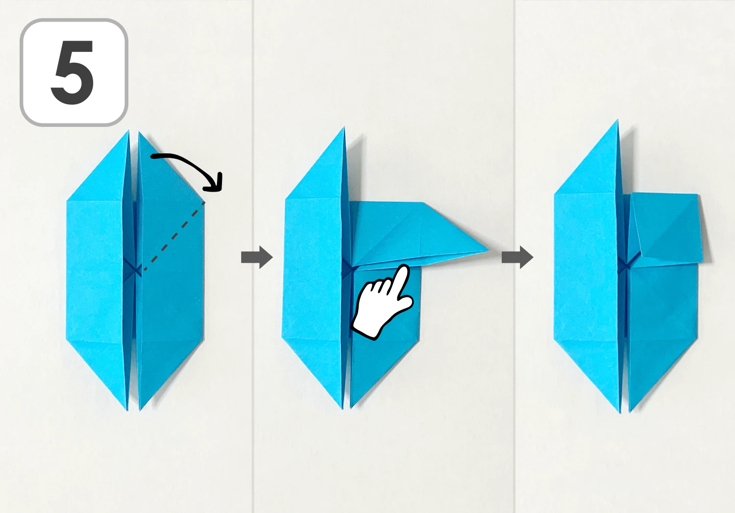 2枚で作るこまの作り方5