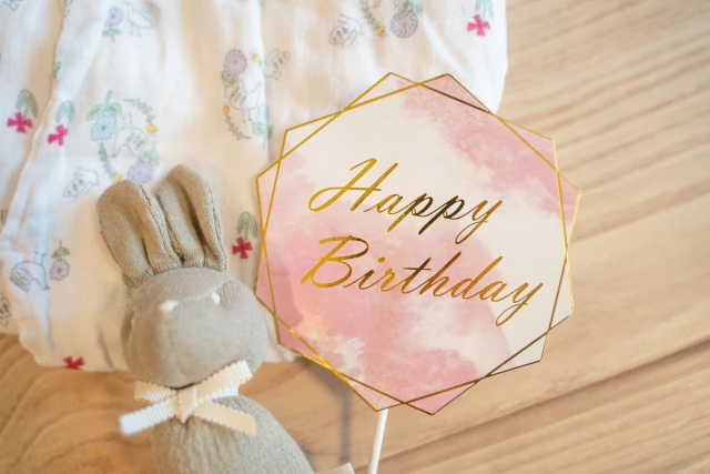 メッセージカードとぬいぐるみ