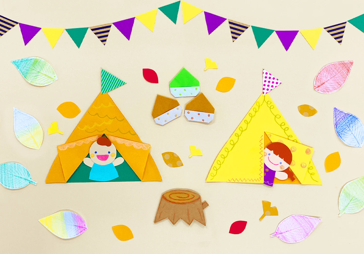 壁面　秋のキャンプ