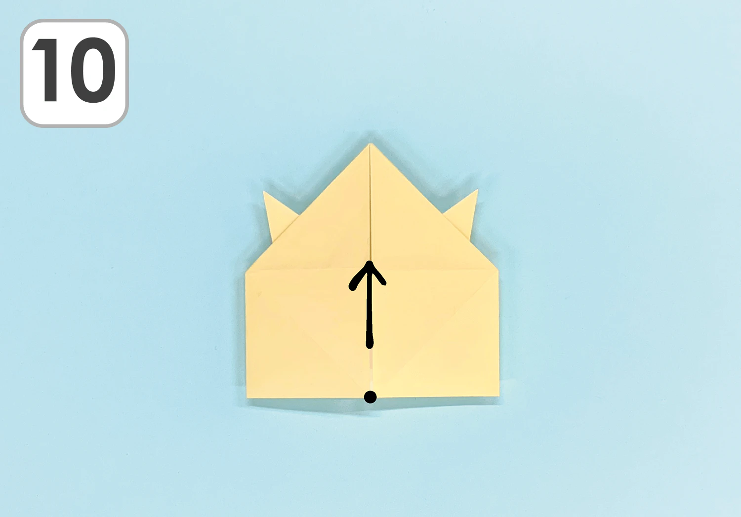 ねこの折り方10