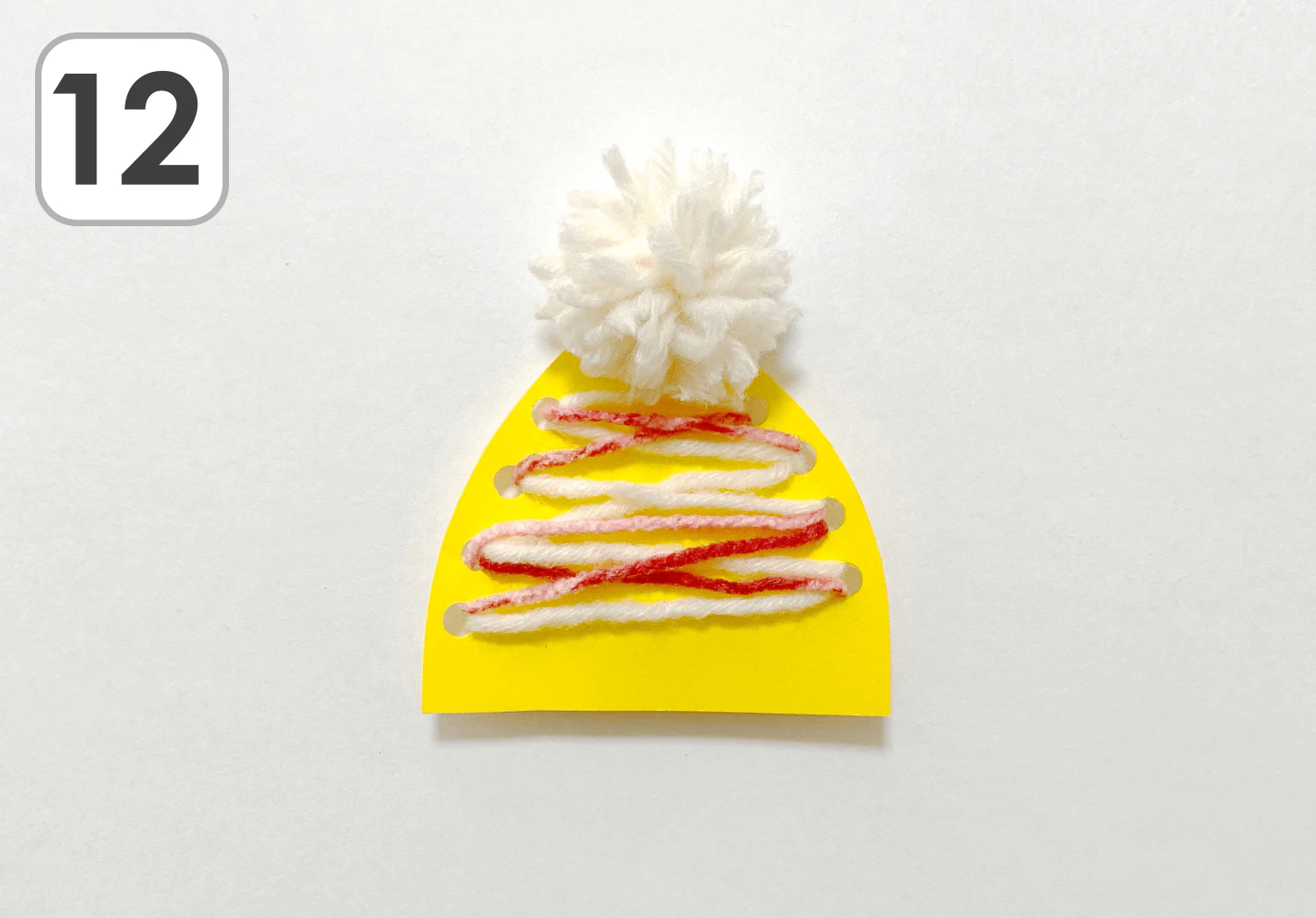 紐通しのニット帽子の製作手順12