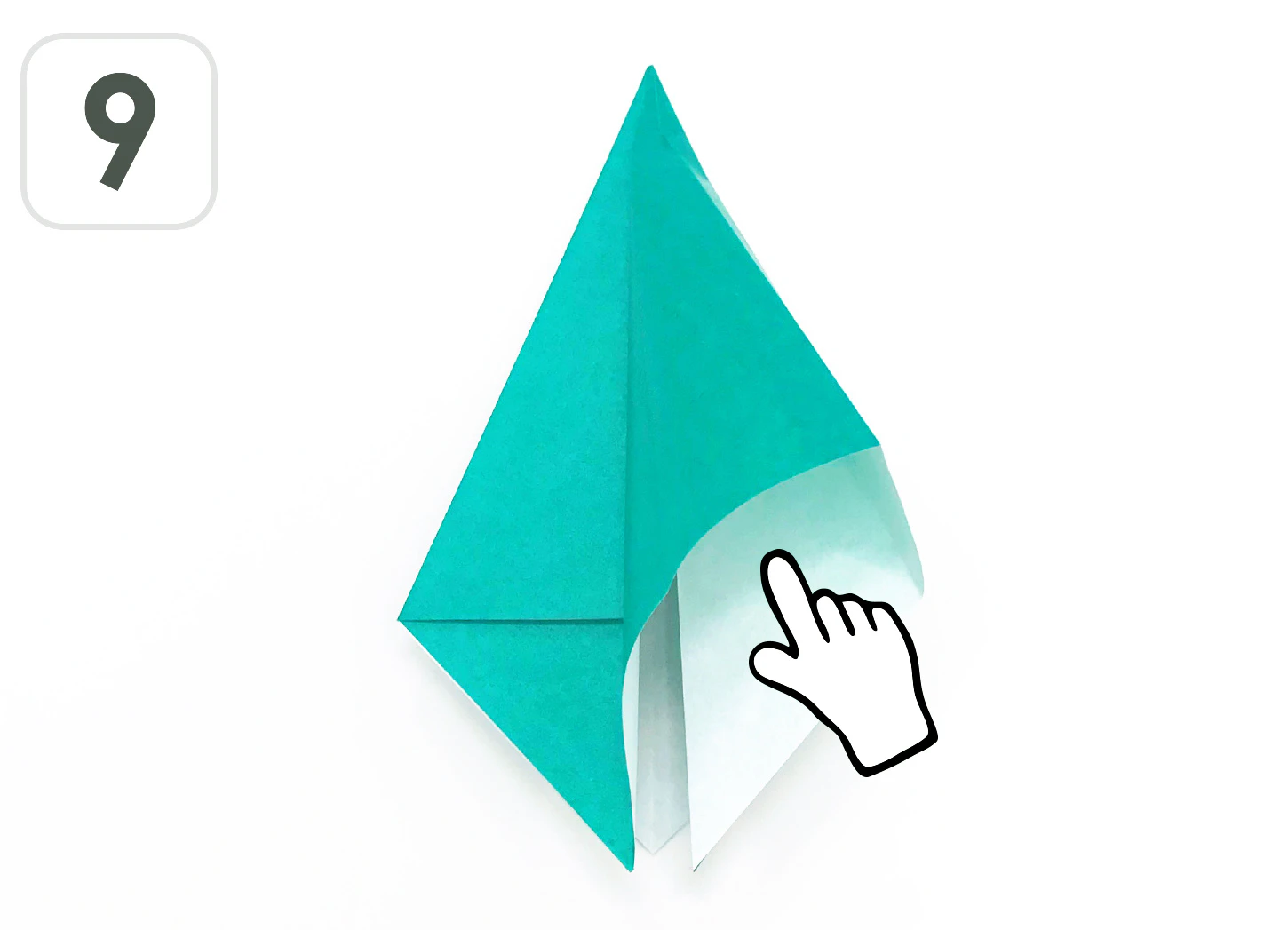 立体ツリーの折り方9