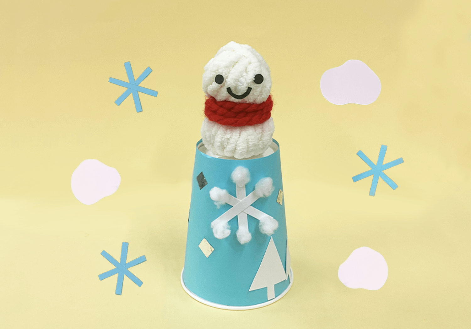 スノードーム製作キットクリスマス雪だるま壁面飾り保育高齢者