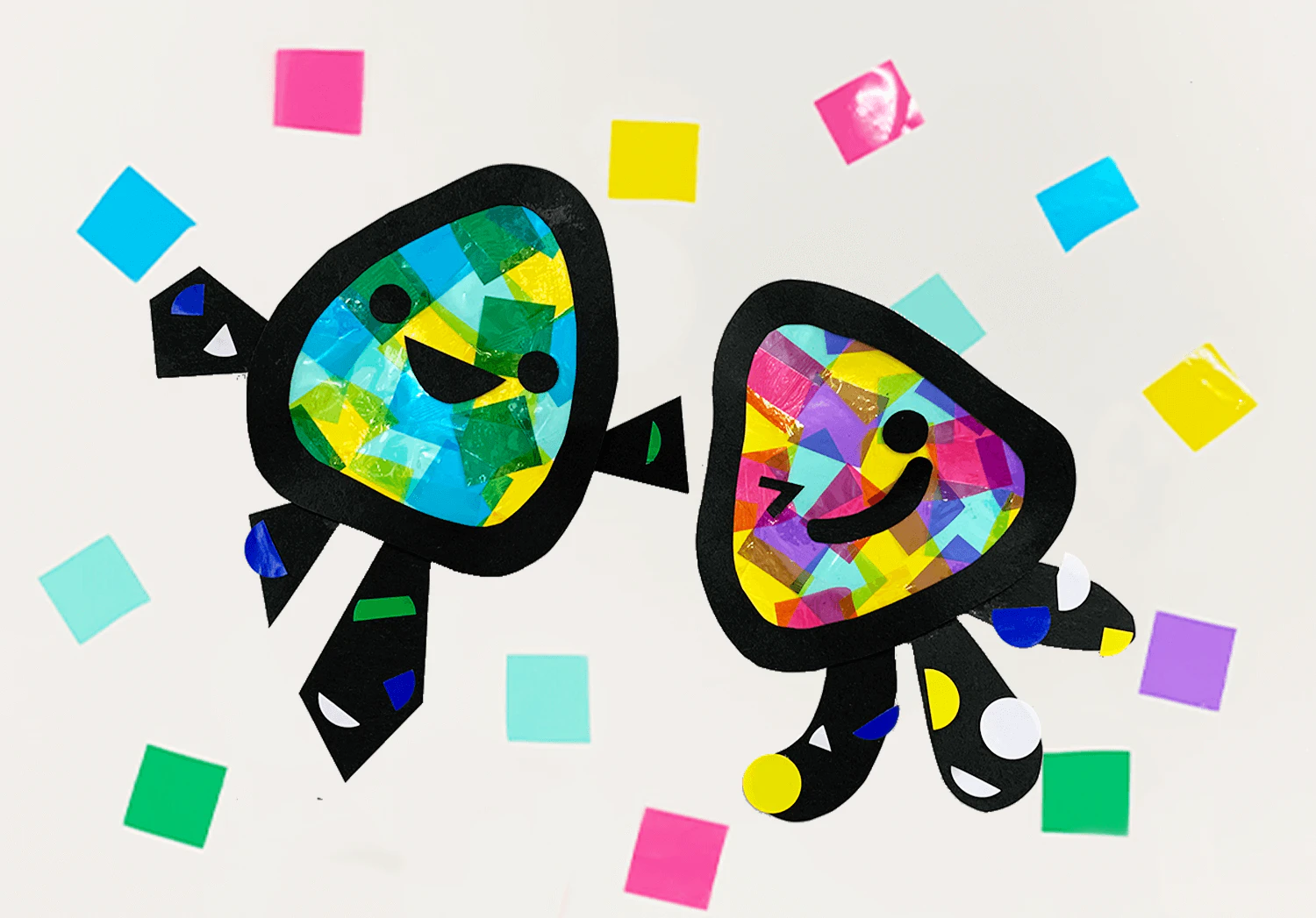 セロファンのカラフル宇宙人