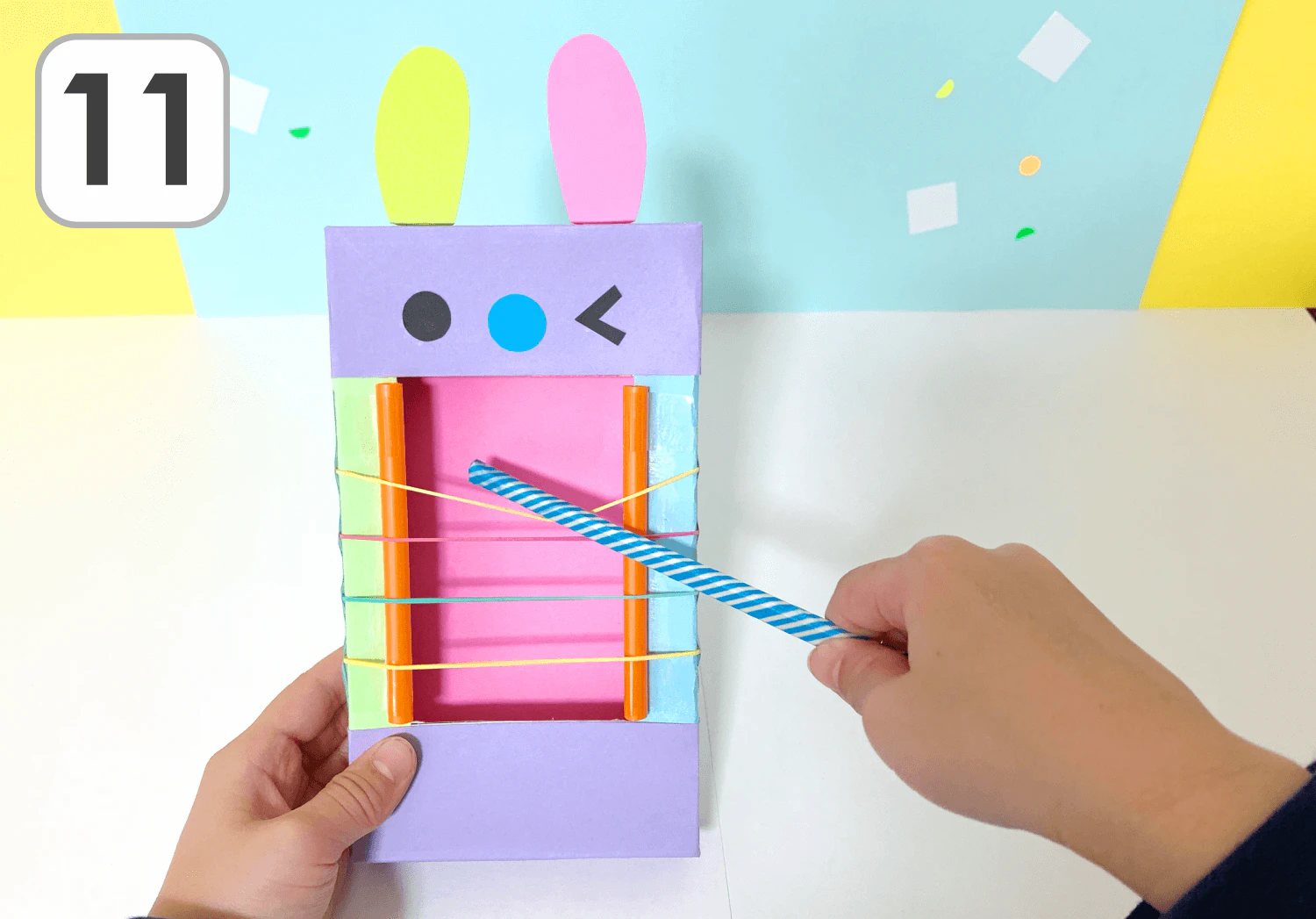 うさぎの空箱ギターの製作手順11