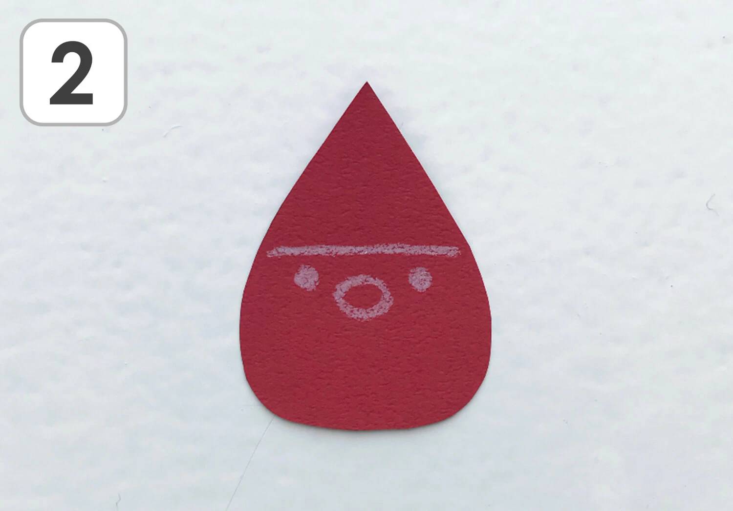 フワフワおひげのサンタの製作手順2