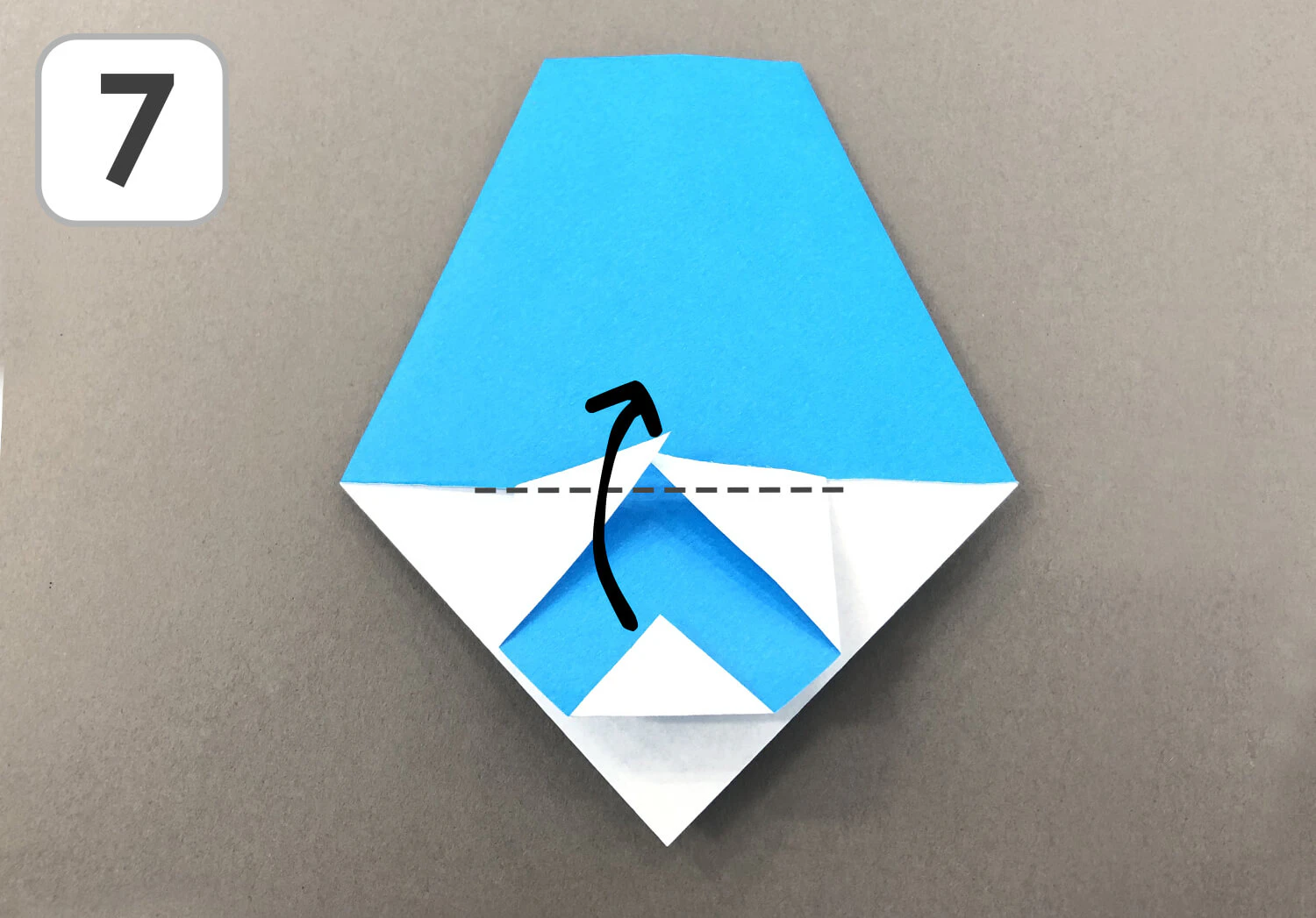 ペンギンおりがみ折り方7