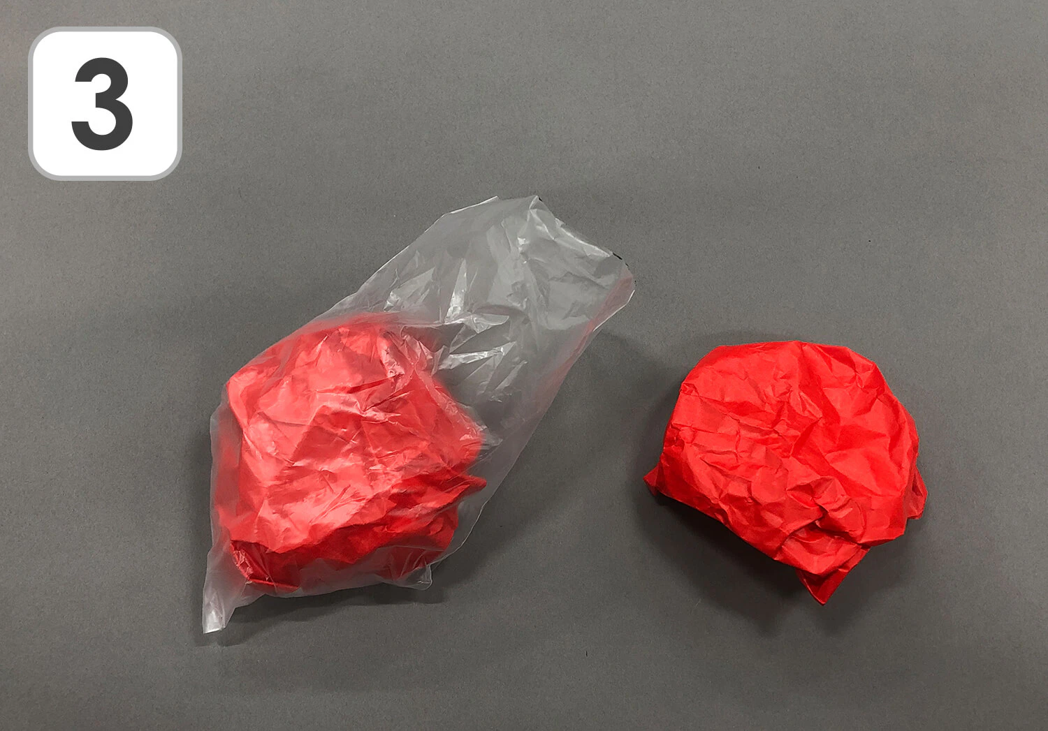 かさぶくろを使ったいちごの製作手順3