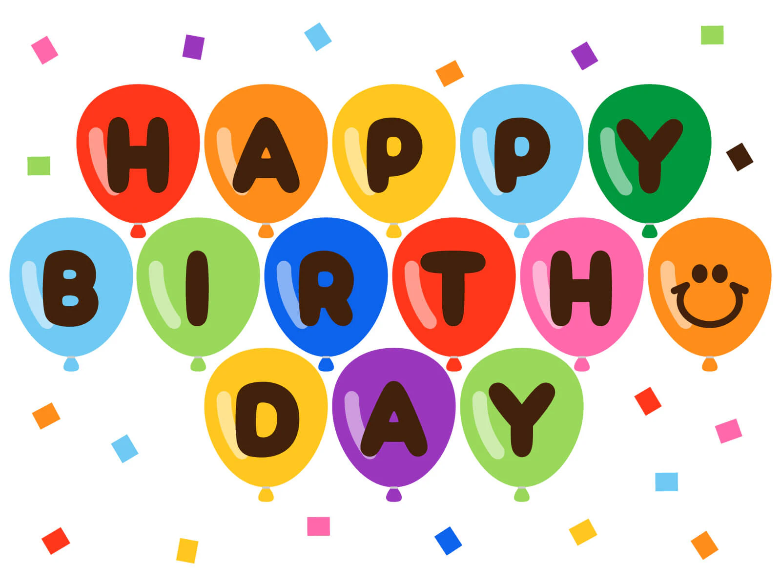 HAPPY BIRTHDAYの風船