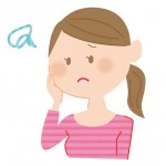 悩む保育士の女性