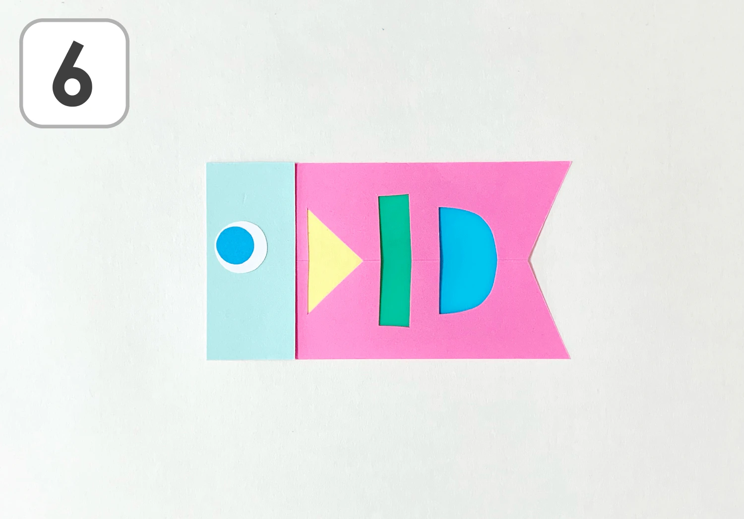 ステンドグラスこいのぼりの製作手順6