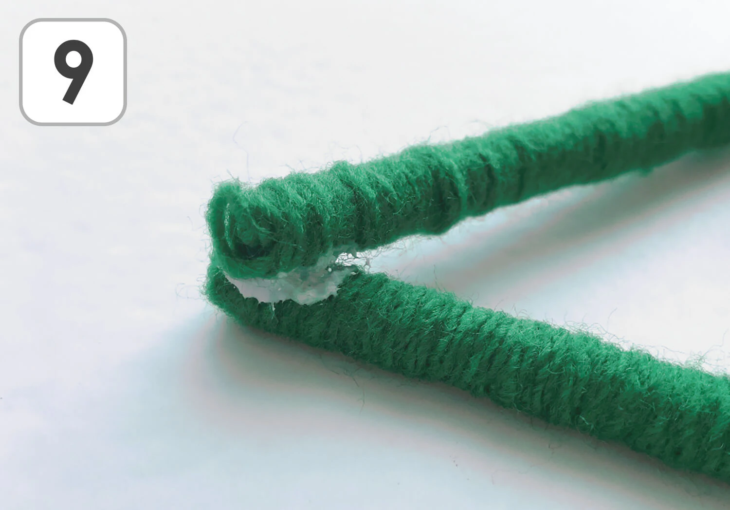 毛糸とストローの星飾りの製作手順9