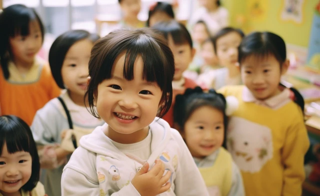 笑顔の園児たち