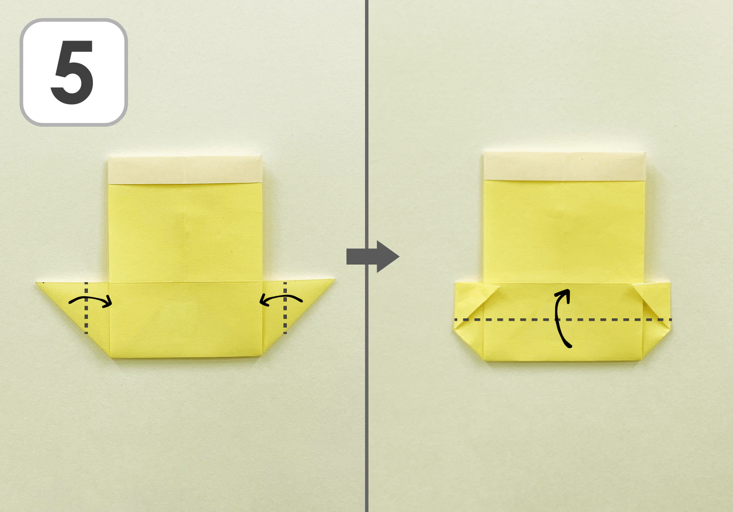 麦わら帽子の折り方5