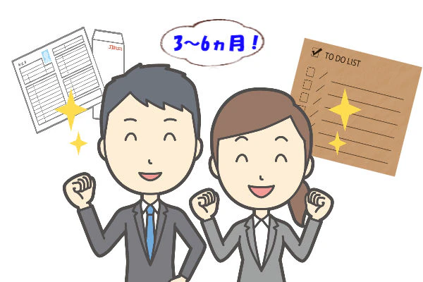 3~6ヵ月で転職するイメージ