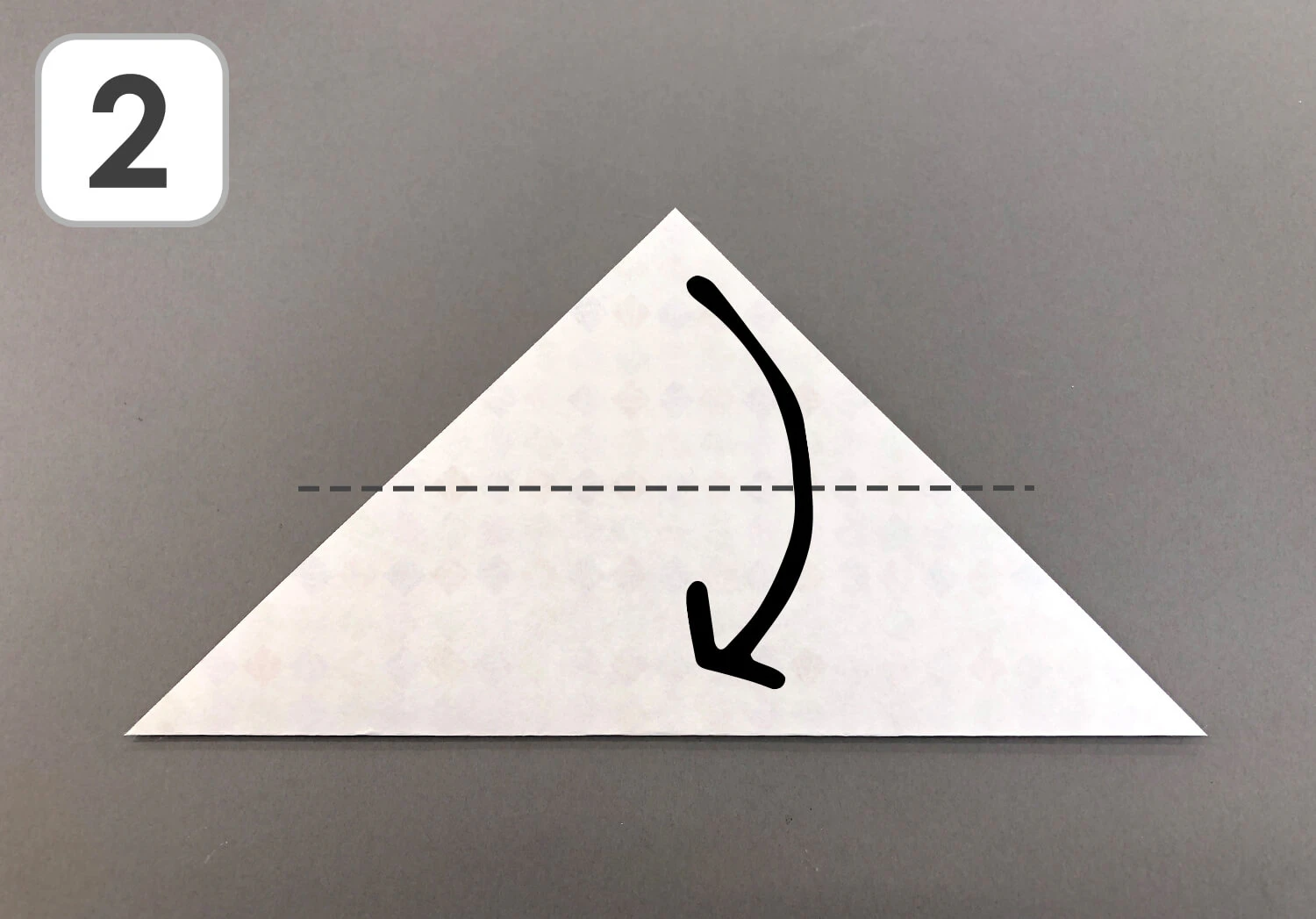 ニット帽折り方　手順２
