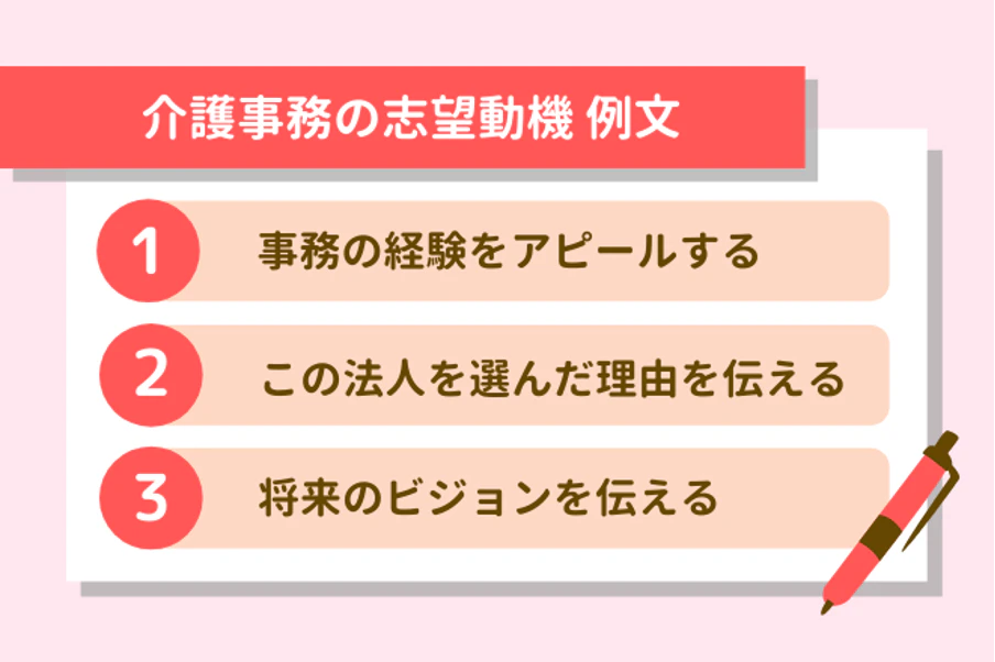 介護事務の志望動機の例文