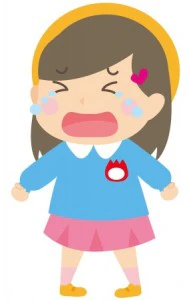 泣く園児のイラスト