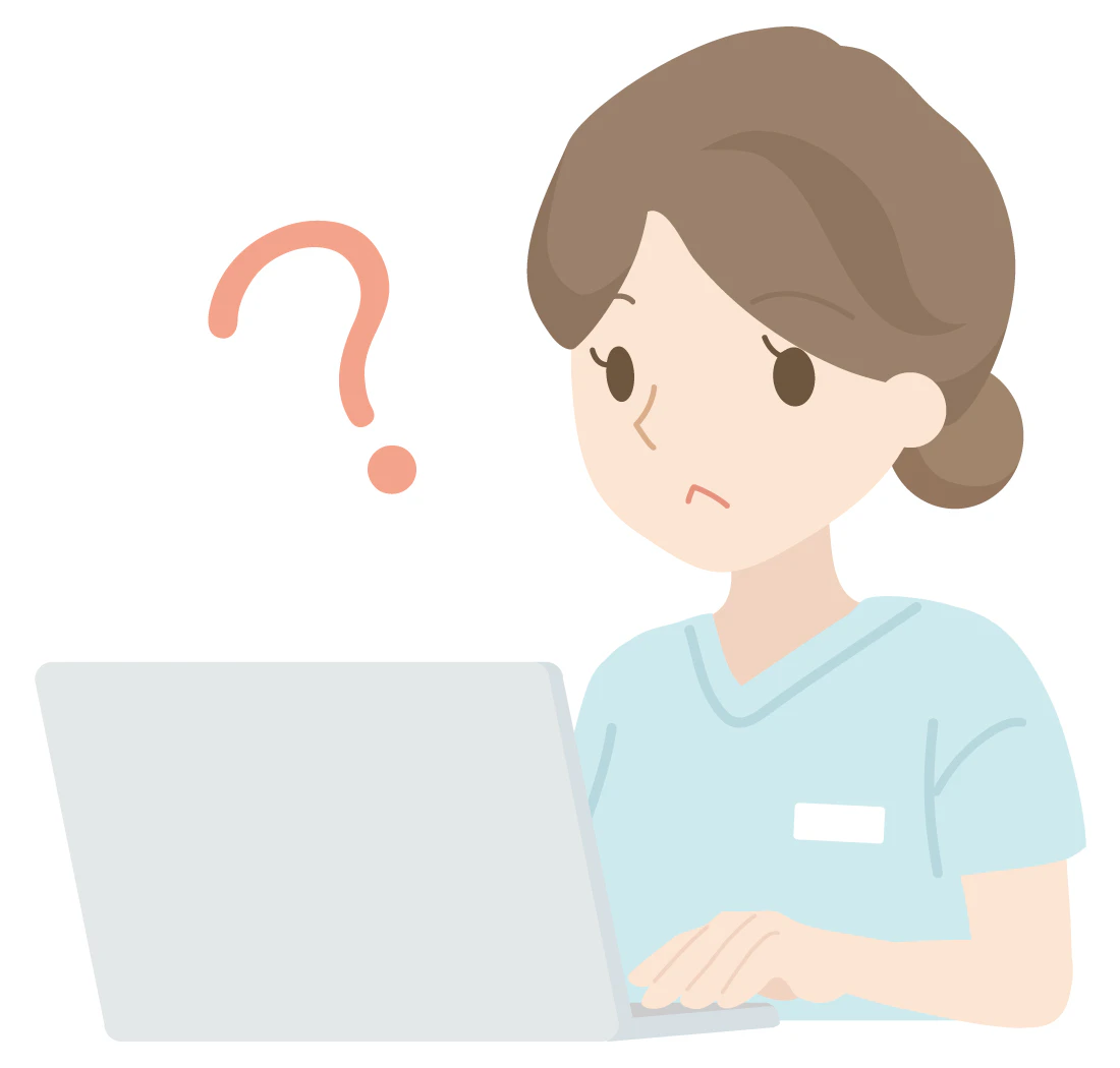 疑問形の看護師さんのイラスト