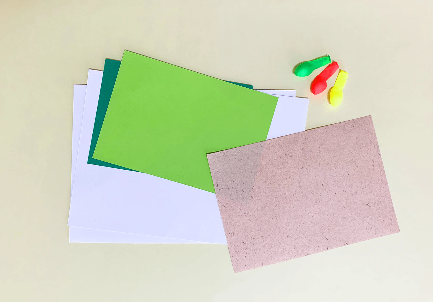 風船スタンプの夏野菜の準備物