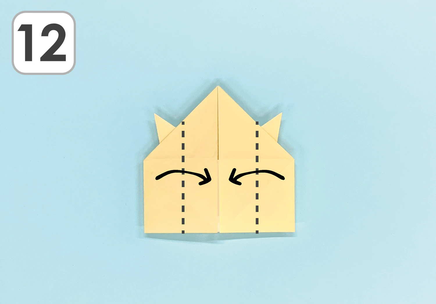 ねこの折り方12