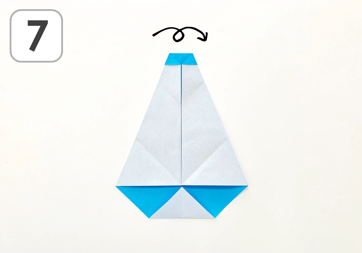 雪だるまの折り方7