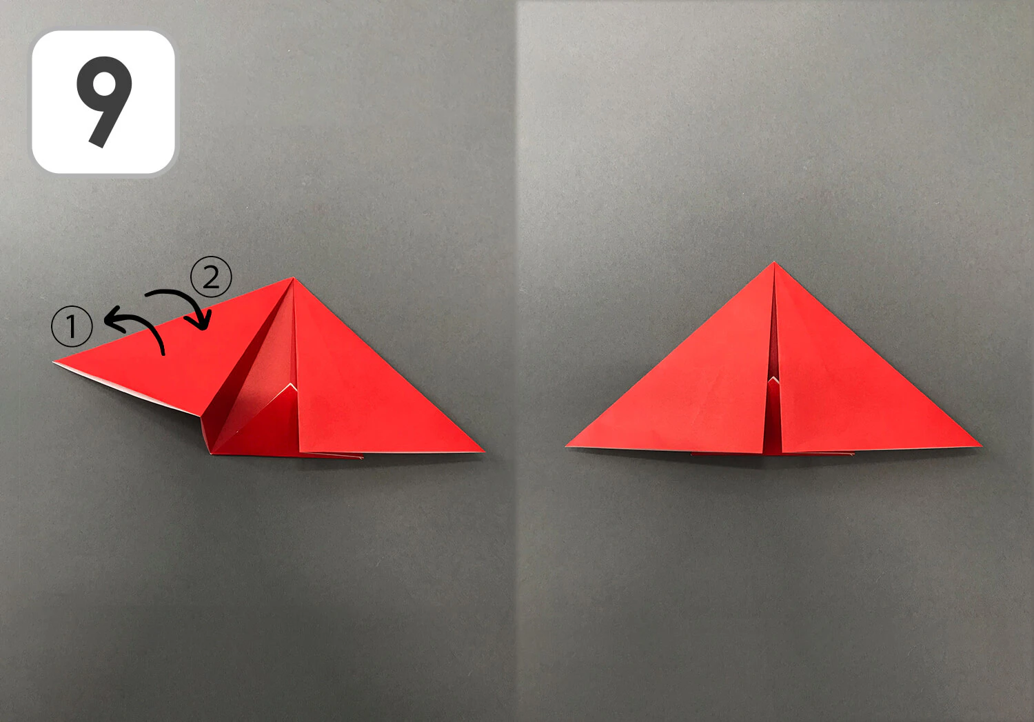 おりがみ傘の手順9